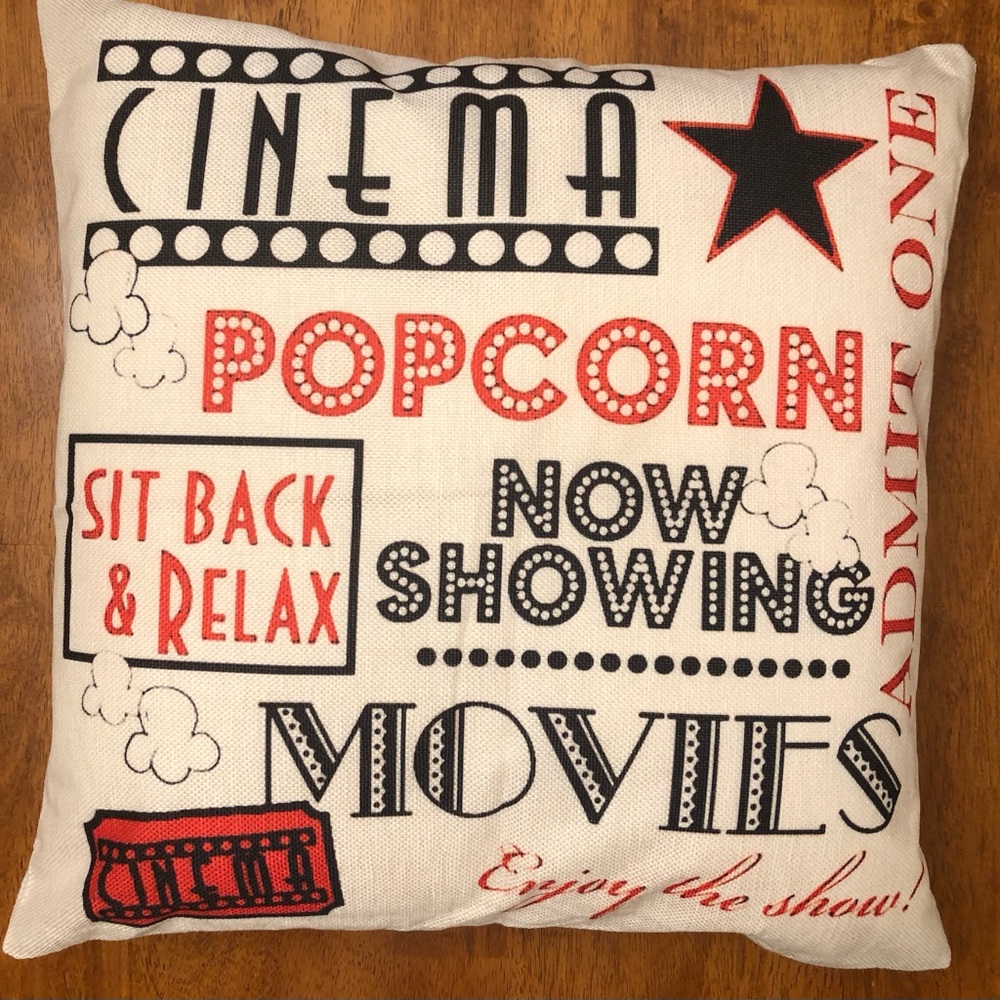 4 Pillow Covers (Only); Decorative; Retro Movie Themed; 100% Linen Blend; Zip - Picture 6 of 9